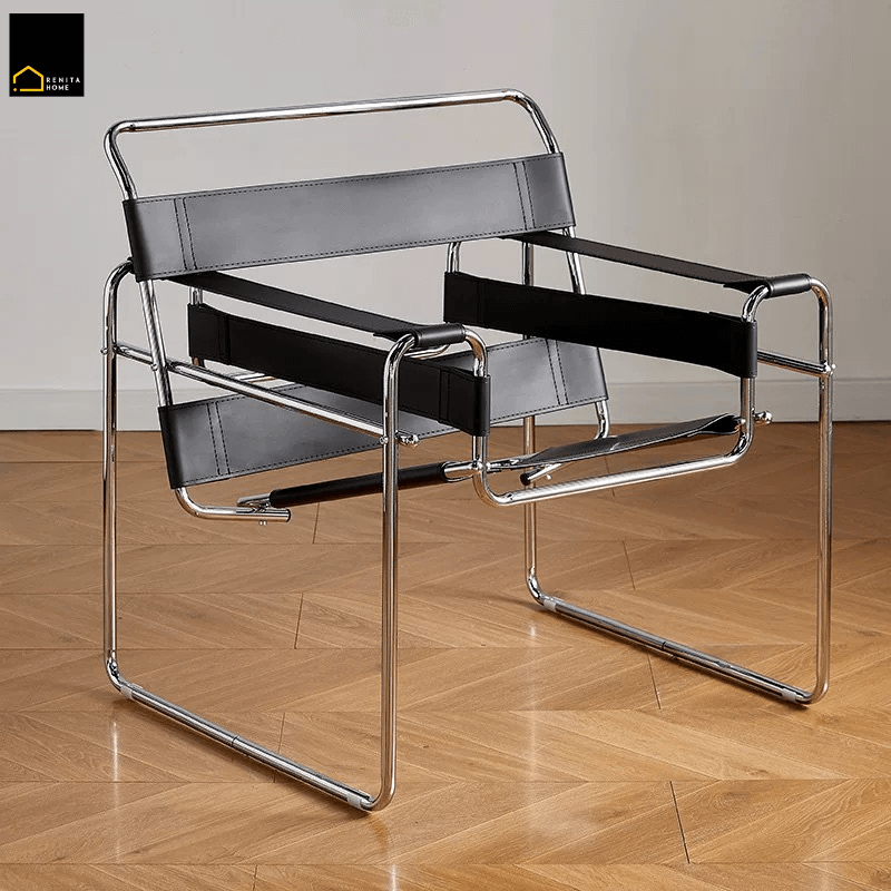 เก้าอี้อเนกประสงค์ RENITA HOME รุ่น KEVIN CHAIR สีดำโครงเหล็ก เบาะหนัง PU